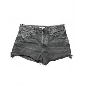 Free People Black Jean Shorts Women’s Size 27 High Rise Button Fly